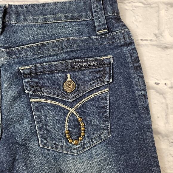 Calvin Klein Distressed Lean Bootcut Jeans size 4 - Picture 6 of 16